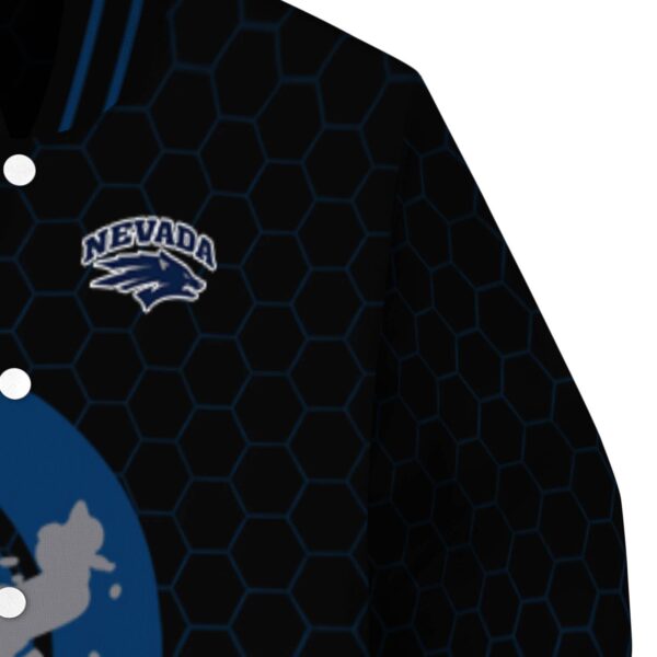 nevada wolf pack hexagonal pattern blue black jacket premium grade