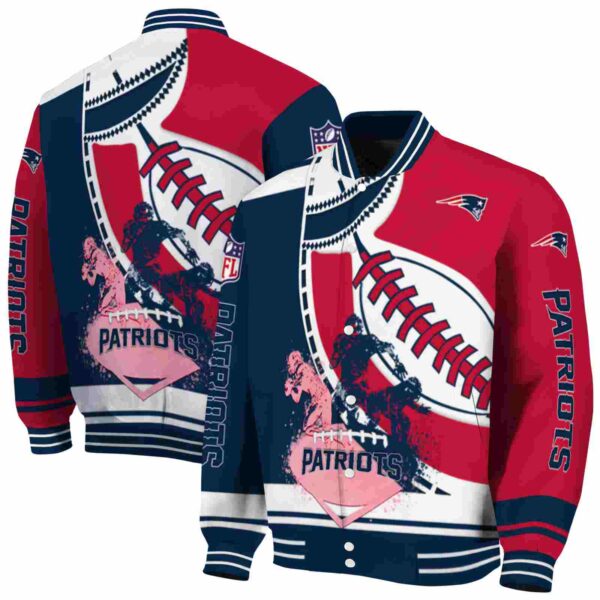 new england patriots baseball stitching red white jacket fashion forward