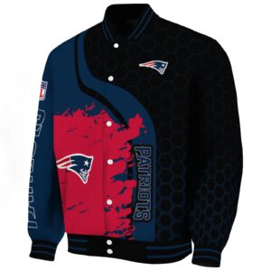 new england patriots hexagonal pattern blue black jacket best selling