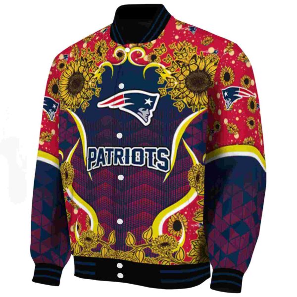 new england patriots sunflower bloom blue yellow jacket best selling