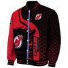 new jersey devils hexagonal pattern red black jacket best selling