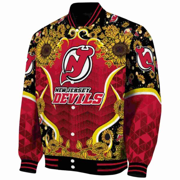 new jersey devils sunflower bloom red yellow jacket best selling