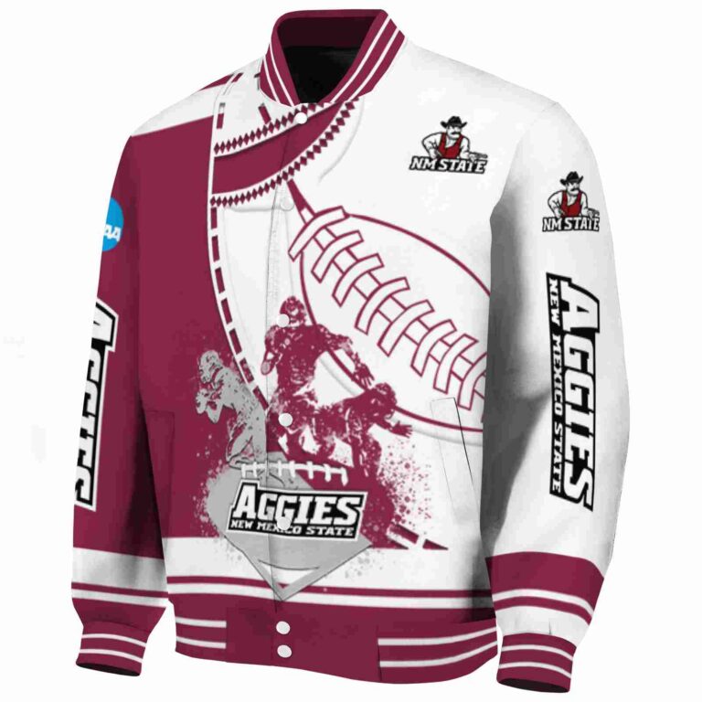 new mexico state aggies baseball stitching white jacket best selling
