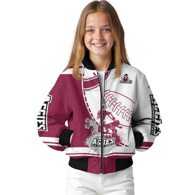 new mexico state aggies baseball stitching white jacket top rated