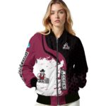 new mexico state aggies hexagonal pattern crimson black jacket best selling