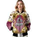 new mexico state aggies sunflower bloom crimson yellow jacket best selling