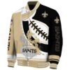 new orleans saints baseball stitching black white jacket best selling