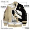 new orleans saints baseball stitching black white jacket new arrival