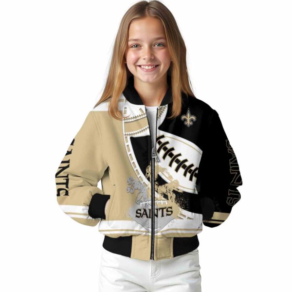 new orleans saints baseball stitching black white jacket top rated