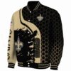 new orleans saints hexagonal pattern gold black jacket best selling