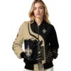 new orleans saints hexagonal pattern gold black jacket latest model