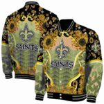 new orleans saints sunflower bloom gold yellow jacket best selling