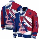 new york giants baseball stitching red white jacket best selling