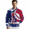 new york giants baseball stitching red white jacket high quality