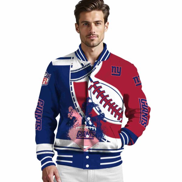 new york giants baseball stitching red white jacket high quality