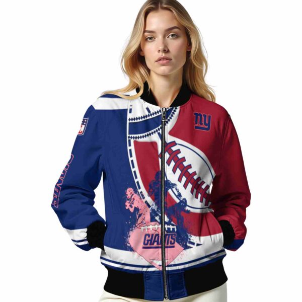new york giants baseball stitching red white jacket latest model