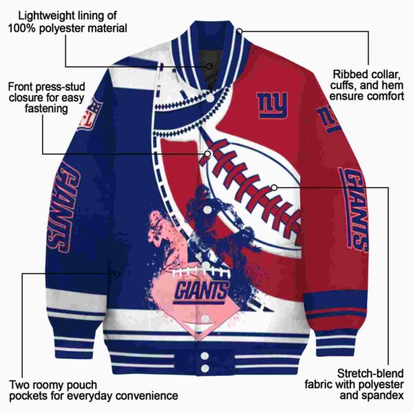 new york giants baseball stitching red white jacket new arrival