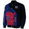 new york giants hexagonal pattern blue black jacket best selling