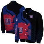new york giants hexagonal pattern blue black jacket best selling