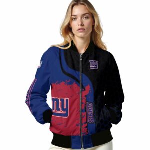 new york giants hexagonal pattern blue black jacket latest model