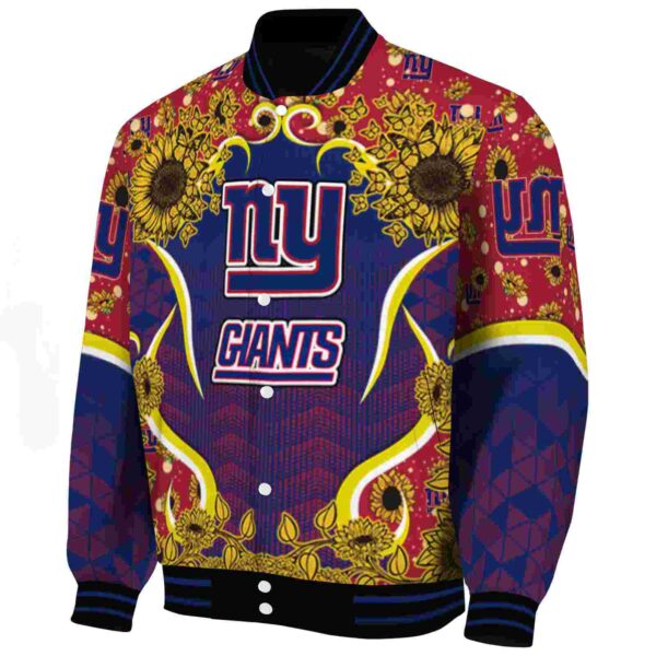 new york giants sunflower bloom blue yellow jacket best selling