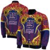 new york giants sunflower bloom blue yellow jacket fashion forward