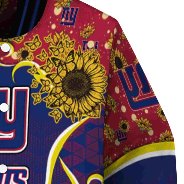 new york giants sunflower bloom blue yellow jacket premium grade