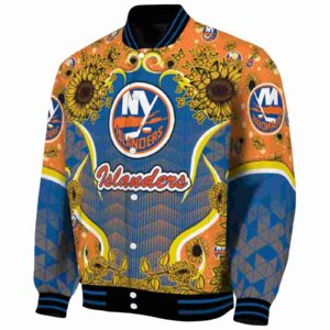 new york islanders sunflower bloom blue yellow jacket best selling