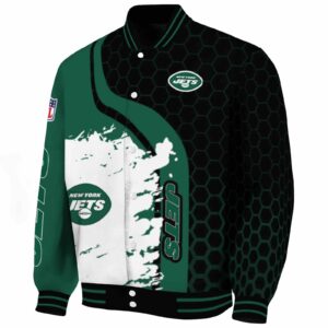 new york jets hexagonal pattern green black jacket best selling