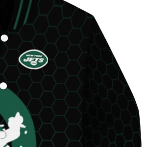 new york jets hexagonal pattern green black jacket premium grade