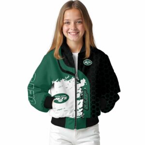 new york jets hexagonal pattern green black jacket top rated