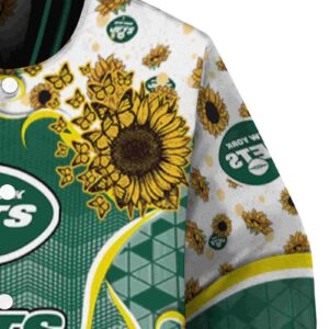 new york jets sunflower bloom green yellow jacket premium grade