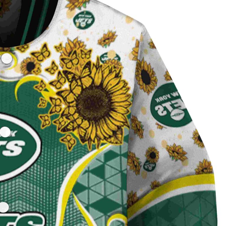 new york jets sunflower bloom green yellow jacket premium grade