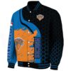 new york knicks hexagonal pattern blue black jacket best selling