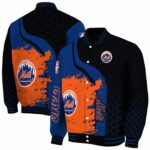 new york mets hexagonal pattern blue black jacket best selling