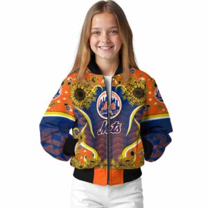 new york mets sunflower bloom blue yellow jacket top rated