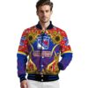 new york rangers sunflower bloom blue yellow jacket high quality