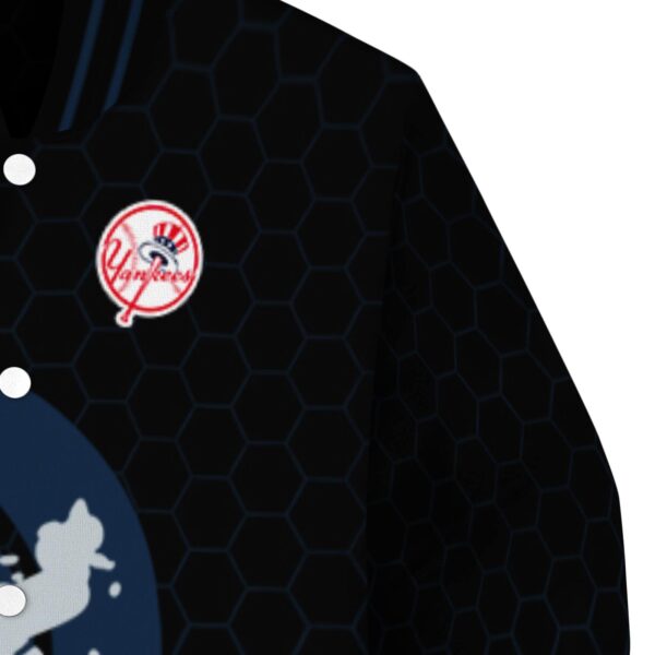 new york yankees hexagonal pattern navy black jacket premium grade