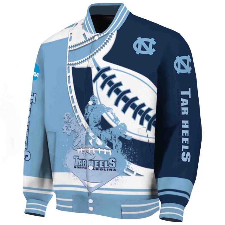 north carolina tar heels baseball stitching navy blue white jacket best selling