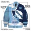 north carolina tar heels baseball stitching navy blue white jacket new arrival