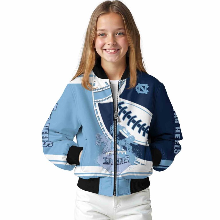 north carolina tar heels baseball stitching navy blue white jacket top rated