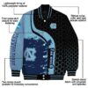 north carolina tar heels hexagonal pattern light blue black jacket new arrival