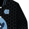 north carolina tar heels hexagonal pattern light blue black jacket premium grade