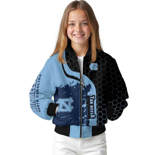north carolina tar heels hexagonal pattern light blue black jacket top rated
