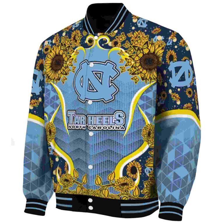 north carolina tar heels sunflower bloom light blue yellow jacket best selling