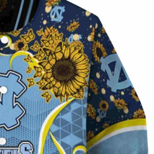 north carolina tar heels sunflower bloom light blue yellow jacket premium grade