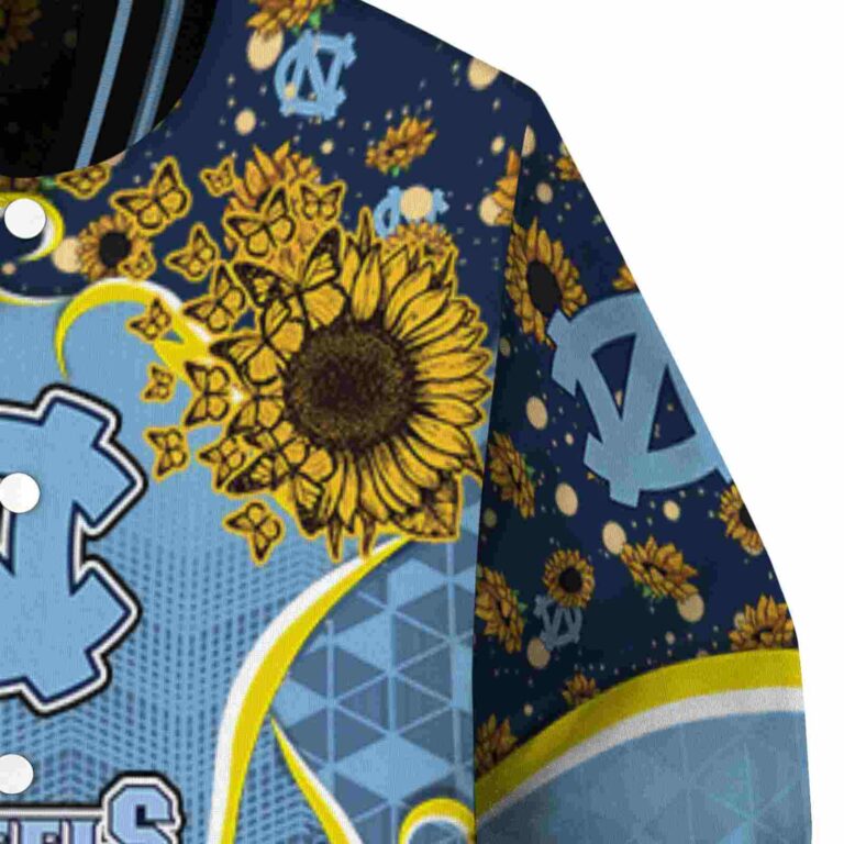 north carolina tar heels sunflower bloom light blue yellow jacket premium grade