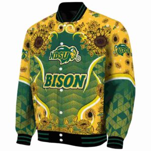 north dakota state bison sunflower bloom green yellow jacket best selling