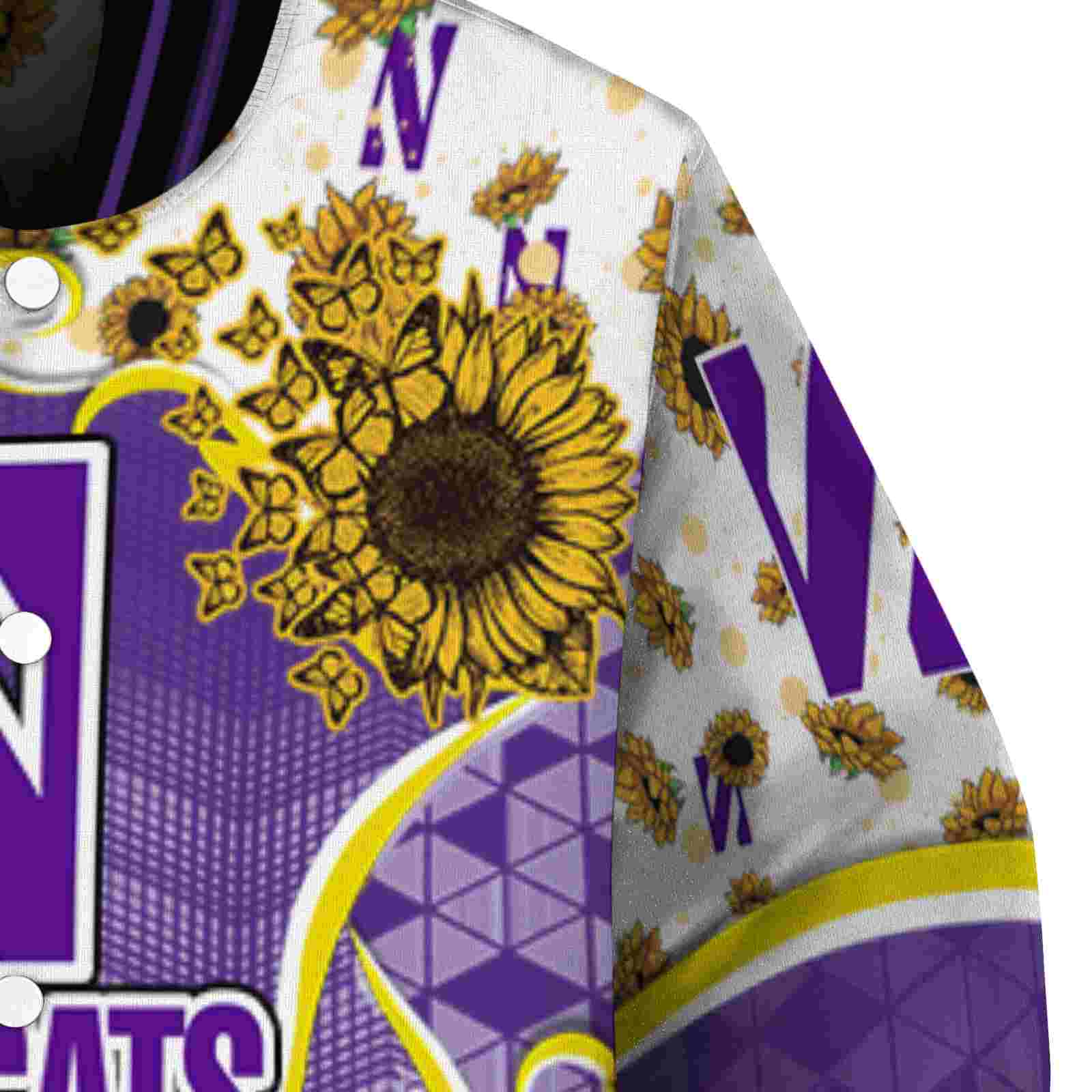 northwestern wildcats sunflower bloom purple yellow jacket premium grade northwestern wildcats sunflower bloom purple yellow jacket premium grade
