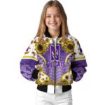 northwestern wildcats sunflower bloom purple yellow jacket best selling